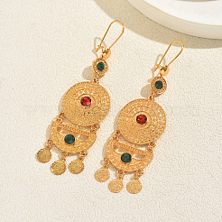 Alloy Flat Round Hoop Earrings&nbsp;HY5125