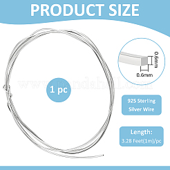 1M 925 Sterling Silver Wire&nbsp;STER-BC0004-45A