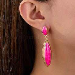 Alloy Enamel Dangle Stud Earrings&nbsp;FS-WG80632-01