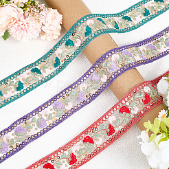 Ethnic Style Polyester Lace Trim&nbsp;EMBR-WH20071-002B