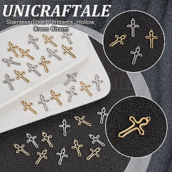 40Pcs 2 Colors 304 Stainless Steel Pendants&nbsp;FIND-UN0004-04