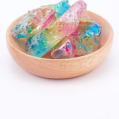 Electroplated Rough Raw Natural Quartz Beads&nbsp;G-NB0003-56