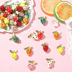 5Pcs Handmade Lampwork Pendants&nbsp;PALLOY-YW00108-01A