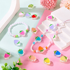 22Pcs 11 Colors Transparent Enamel Acrylic Beads&nbsp;TACR-TA0001-59