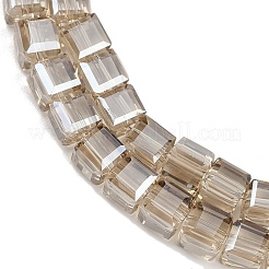 Electroplate Transparent Glass Beads Strands&nbsp;EGLA-B011-07A-PL03
