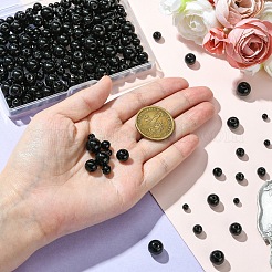 230Pcs 4 Styles Glass Round Bead Strands&nbsp;GLAA-YW0003-74