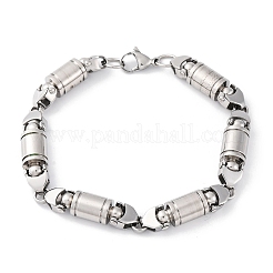 201 Stainless Steel Column Link Chain Bracelets&nbsp;BJEW-B078-150P