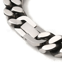 304 Stainless Steel Cuban Link Chain Bracelets for Women Men&nbsp;BJEW-Q341-15G-AS