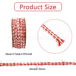 3 Rolls 3 Colors Braided Jute Twine&nbsp;OCOR-CJ0004-13