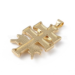 Eco-Friendly Rack Plating Brass Pendants&nbsp;KK-F848-14G