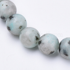 Natural Sesame Jasper/Kiwi Jasper Beaded Stretch Bracelets&nbsp;BJEW-S128-04