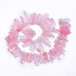 Natural Crackle Quartz Crystal Dyed Beads Strands&nbsp;G-I345-05B