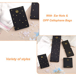80Pcs 4 Style Rectangle Cardboard Jewelry Display Cards&nbsp;CDIS-YS0001-04