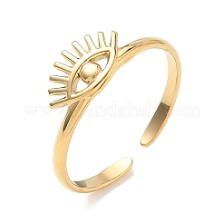304 Stainless Steel Open Cuff Rings for Women&nbsp;RJEW-K261-16G
