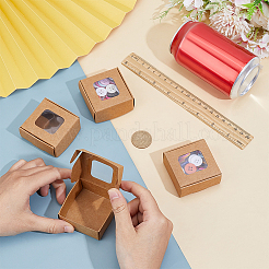 60Pcs Square Foldable Creative Kraft Paper Box&nbsp;CON-BC0007-72A