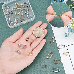 32Pcs 4 Style 304 Stainless Steel Clip-on Earring Converters Findings&nbsp;STAS-UN0026-76