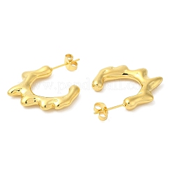 Ion Plating(IP) 304 Stainless Steel Melting Ring Stud Earrings&nbsp;EJEW-B026-20G