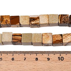 Natural Picture Jasper Beads Strands&nbsp;LS-G-T139-8x8-27A