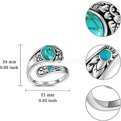 Synthetic Turquoise Cuff Rings&nbsp;PW-WGEC7A8-01