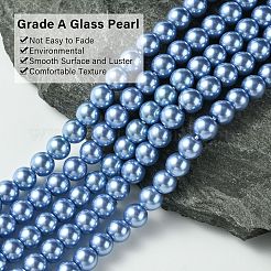 Eco-Friendly Dyed Glass Pearl Round Beads Strands&nbsp;HY-A008-6mm-RB015