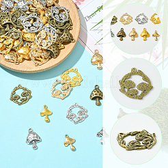 72Pcs 12 Styles Tibetan Style Alloy Pendants&nbsp;FIND-SC0016-93