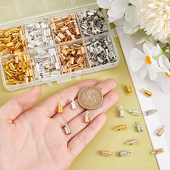400Pcs 4 Colors Iron Folding Crimp Ends&nbsp;IFIN-PH0002-27