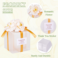 Clear PVC Candy Gift Packaging Boxes with Ribbon & Artificial Flower&nbsp;CON-TAC0001-20D