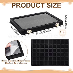 MDF Covered with Velvet Jewelry Grid Display Cases for Earrings Rings&nbsp;AJEW-WH0643-094A