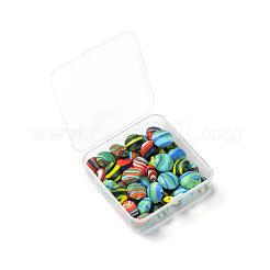 40Pcs 4 Colors Handmade Frosted Lampwork Beads&nbsp;LAMP-LS0001-07