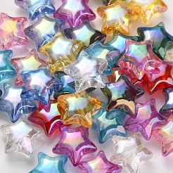 UV Plating Rainbow Iridescent Acrylic Beads&nbsp;OACR-K003-010