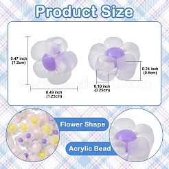 90Pcs 3 Colors Transparent Acrylic Beads&nbsp;TACR-YW0002-24