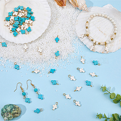 60Pcs Dyed Synthetic Turquoise Pendants&nbsp;FIND-BM0001-60A