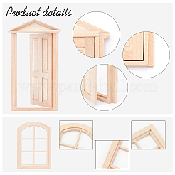2 Pcs 2 Style Natural Wood Home Decorations&nbsp;DJEW-PH0001-10