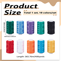 10Pcs 10 Colors Polyester Sewing Thread&nbsp;TOOL-LP0001-38