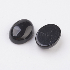 Natural Obsidian Flat Back Cabochons&nbsp;G-G741-18x25mm-20
