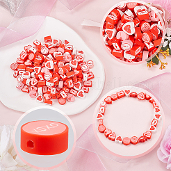 Valentine's Day Theme 300Pcs Handmade Polymer Clay Beads&nbsp;CLAY-SP0001-01C