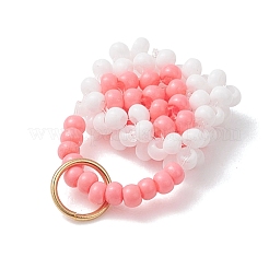 Glass Seed Beaded Handbag Pendants&nbsp;PALLOY-MZ01217-03