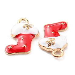 Christmas Theme Alloy Enamel Pendants&nbsp;ENAM-E010-03KCG