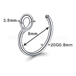 316 Surgical Stainless Steel Clip on Nose Rings&nbsp;WGA7223-03