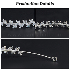 Brass Micro Pave Cubic Zirconia Crown Hair Bands for Girls Women Party Decoration&nbsp;OHAR-WH20003-05