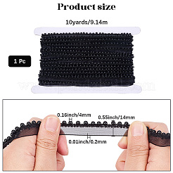 10Yards Polyester & Plastic Pearl Ribbon&nbsp;OCOR-CY0001-78B