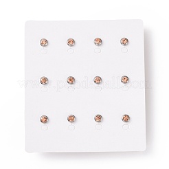 Rhinestone Column Stud Earrings&nbsp;EJEW-H357-04P-03