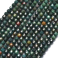 Natural Bloodstone/Heliotrope Stone Beads Strands&nbsp;G-A260-A40-01