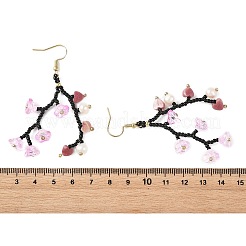 Glass Seed Bead Dangle Earrings&nbsp;EJEW-MZ00770-02