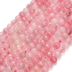 Natural Rose Quartz Dyed Beads Strands&nbsp;G-B046-07-8mm-01