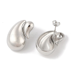 Teardrop Brass Stud Earrings for Women&nbsp;EJEW-Q389-03A-P