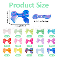 60Pcs 15 Colors AB Color Plated Acrylic Beads&nbsp;CRES-TA0001-56
