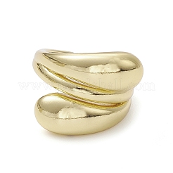 Rack Plating Brass Open Cuff Rings&nbsp;RJEW-K257-12G