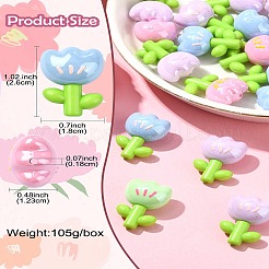 30Pcs Enamel Acrylic Beads&nbsp;OACR-CJ0002-01