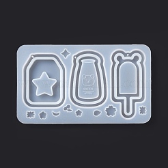DIY Bottle & Ice-lolly Shaped Pendant Food-grade Silicone Molds&nbsp;X-SIMO-D001-04